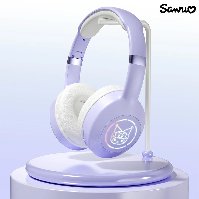 Miniso EM-368 Bluetooth 5.2 Headphone Stereo Sound Wireless Earphones with RGB Light Headsets Kuromi Melody Hello Kitty