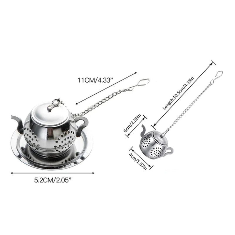 Stainless Steel Tea Infuser Tea Leaves Diffuser Spice Seasoning Ball Strainer Teapot Fine Mesh Coffee Filter Kitchen Accessories
