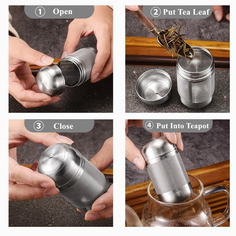 Stainless Steel Tea Infuser Tea Leaves Diffuser Spice Seasoning Ball Strainer Teapot Fine Mesh Coffee Filter Kitchen Accessories