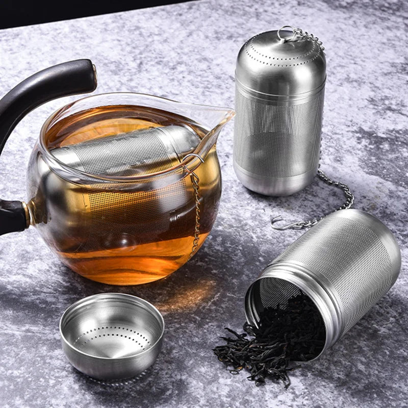 Stainless Steel Tea Infuser Tea Leaves Diffuser Spice Seasoning Ball Strainer Teapot Fine Mesh Coffee Filter Kitchen Accessories
