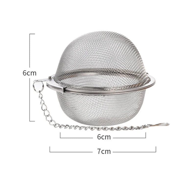 Stainless Steel Tea Infuser Tea Leaves Diffuser Spice Seasoning Ball Strainer Teapot Fine Mesh Coffee Filter Kitchen Accessories