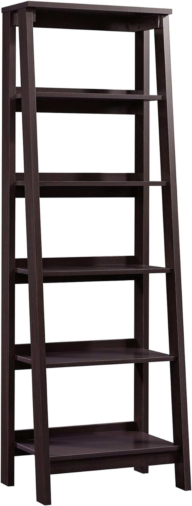 Trestle 5 Bookcase/Book Shelf, L: 23.54" X W: 16.61" X H: 71.14", Jamocha Wood Finish