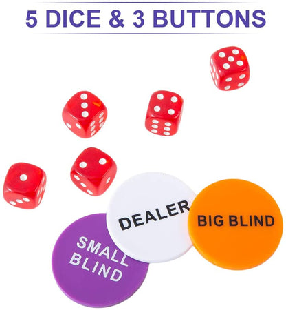 Casino Poker Chip Set - 300PCS Poker Chips with Aluminum Case, 11.5 Gram Chips for Texas Holdem Blackjack Gambling