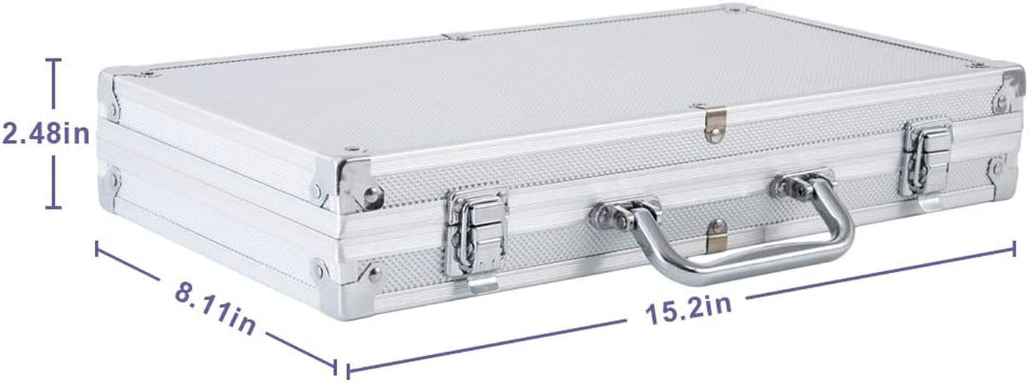 Casino Poker Chip Set - 300PCS Poker Chips with Aluminum Case, 11.5 Gram Chips for Texas Holdem Blackjack Gambling