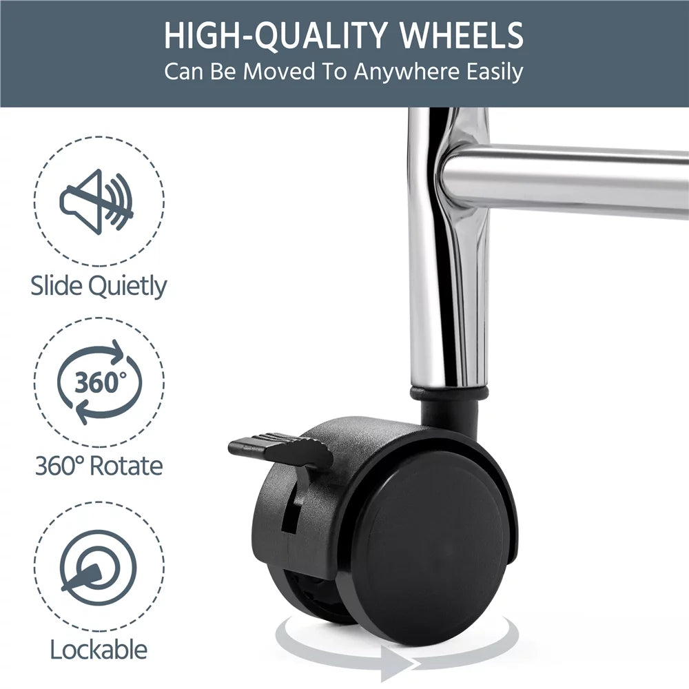 Rolling Trolley Storage Cart Bin with 4 Plastic Drawers on Wheels, Black