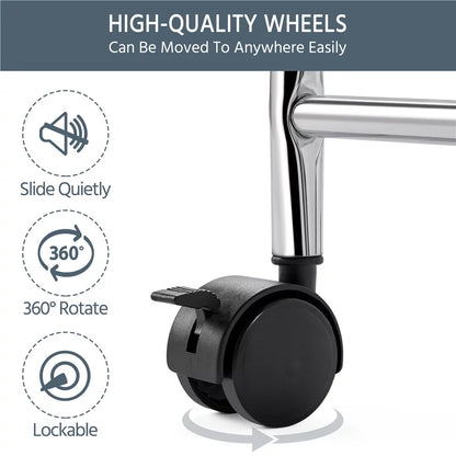 Rolling Trolley Storage Cart Bin with 4 Plastic Drawers on Wheels, Black