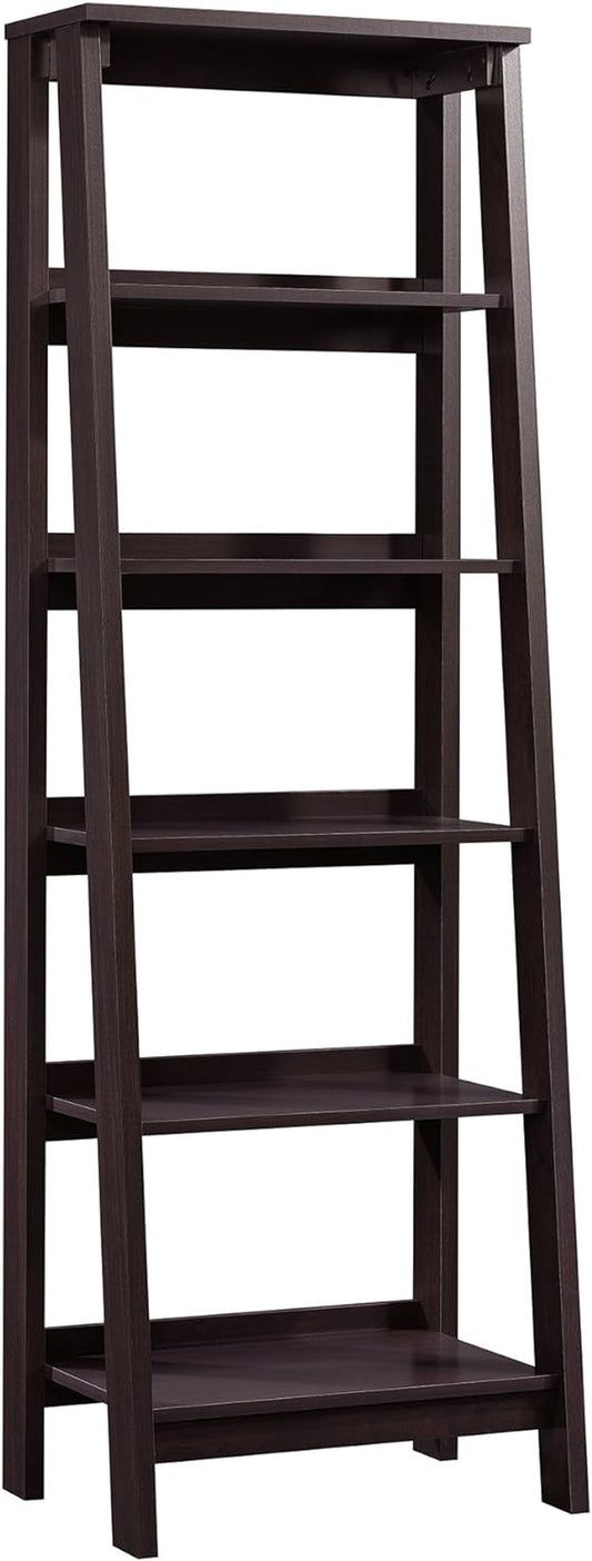 Trestle 5 Bookcase/Book Shelf, L: 23.54" X W: 16.61" X H: 71.14", Jamocha Wood Finish
